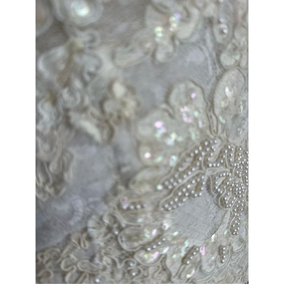 Neiman Marcus Vintage Lace Pearl Sequin Corset Bustier - Picture 9 of 11